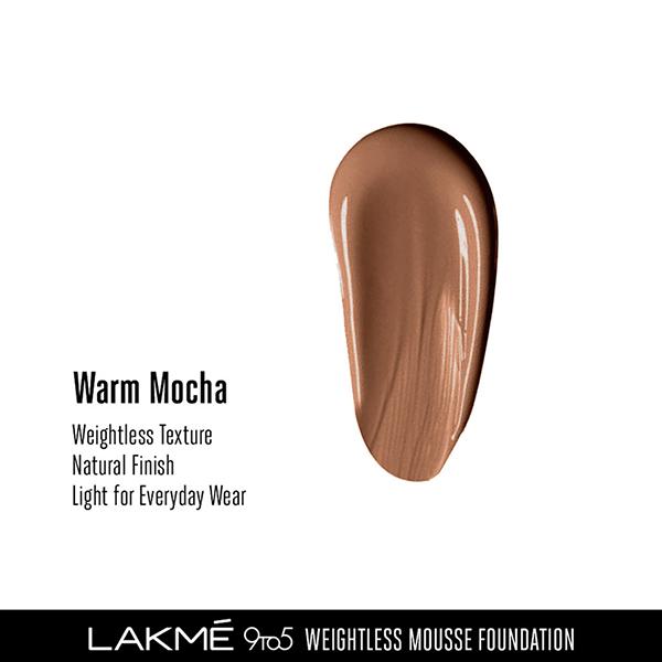 Lakme 9To5 Weightless Mousse Foundation Warm Mocha 25 Gm - Foundation