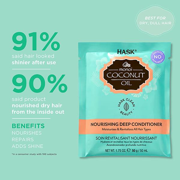Hask Coconut Oil Nourishing Deep Conditioner 50 gm - Hair Masks & Packs