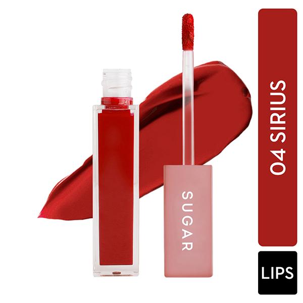 Netmeds | SUGAR Cosmetics Mettle Liquid Lipstick - 04 Sirius (Cherry Red) 7 gm