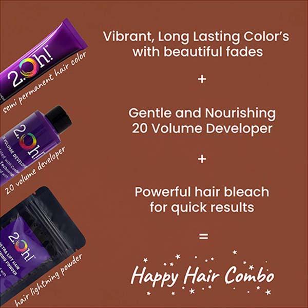 2.Oh! Semi Permanent Hair Color + Lightning Kit - Ginger Spice Combo 1's - Hair Creams