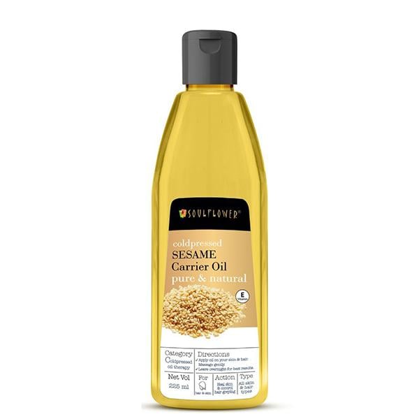 Soulflower Coldpressed Sesame Carrier Oil 225 ml - Hair Oils