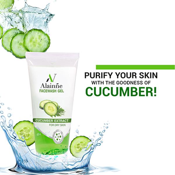Alainne Cucumber Extract Facewash Gel 150 gm - Face Washes