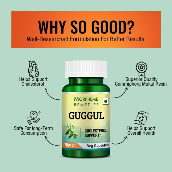 Morpheme Remedies Guggul (Commiphora Mukul) 500mg Extract 60's - Herbal Dietary Supplement