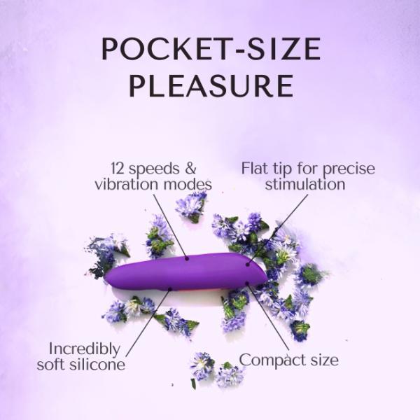 Libertee Dia Violet Mini Bullet Rechargeable Massager 12 Modes & Intensities 1's - Massagers And Vibrators