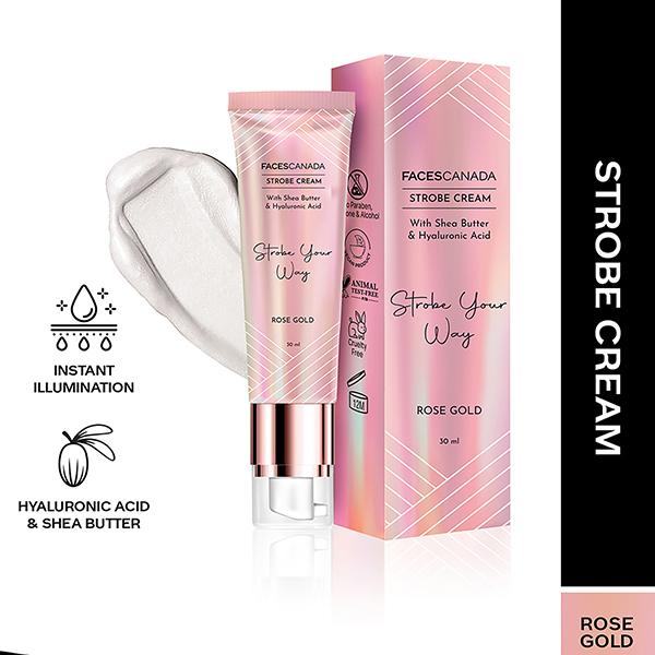Facescanada Strobe Cream with Shea Butter & Hyaluronic Acid Strobe Your Way Rose-Gold 30ml - Face Moisturizers