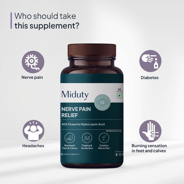 Miduty Nerve Pain Relief Capsule 30's - Vital Health
