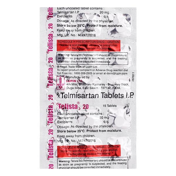 Netmeds | Telista 20mg Tablet 15'S
