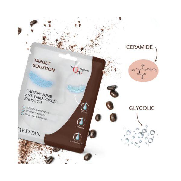 O3+ Caffeine Bomb Eye D-Tan Patch Sheet Mask 5 gm - Eye Masks