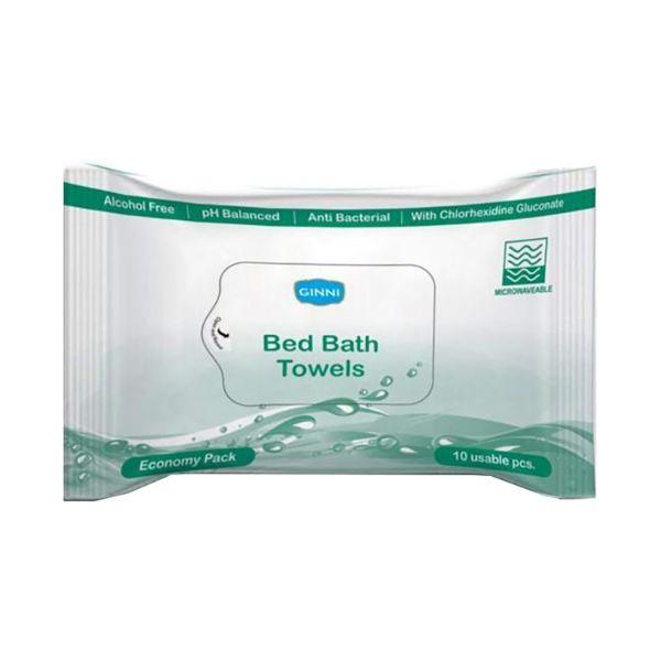 GINNI Hygienic Bed Bath Towel For Adults and Bedridden Patients (10 Pulls/Pack) 1's - Others