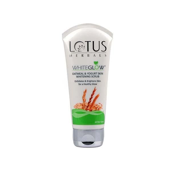 Netmeds | Lotus Herbals WhiteGlow Oatmeal & Yogurt Skin Whitening Scrub - 100 gm