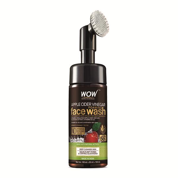 Wow Life Science Apple Cider Vinegar Foaming Face Wash 150 ml - Face Washes