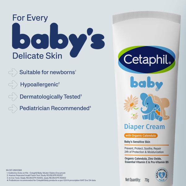 CETAPHIL BABY DIAPER Cream 70gm - Creams, Lotions & Oils