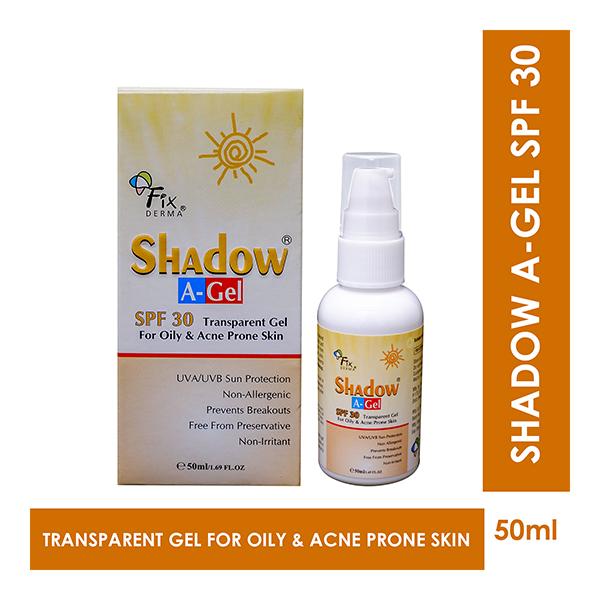Netmeds | Fixderma Shadow A-Gel SPF 30 Transparent Skin Gel 50 ml