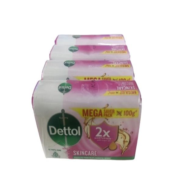 Netmeds | Dettol Soap - Skincare with 2X Moisturizers (Pack of 4 x 100 g)