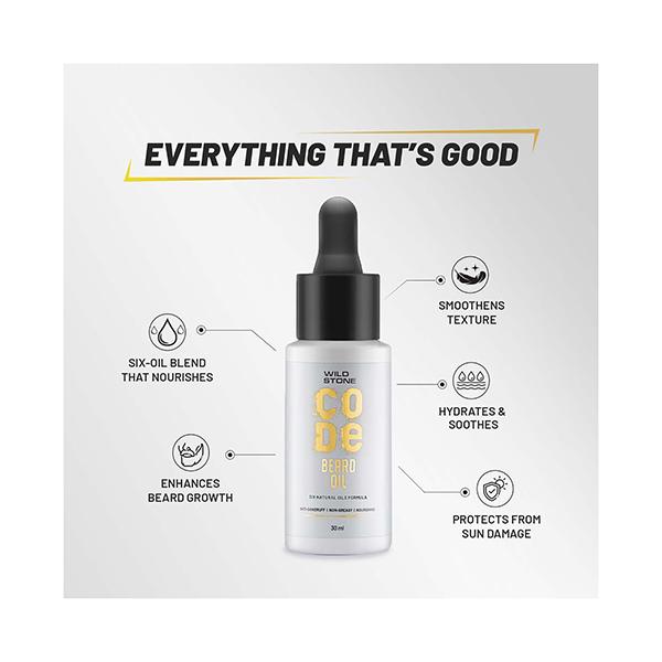 Wild Stone Code Beardgrowth Oil for Men 30 ml - Beard Oil