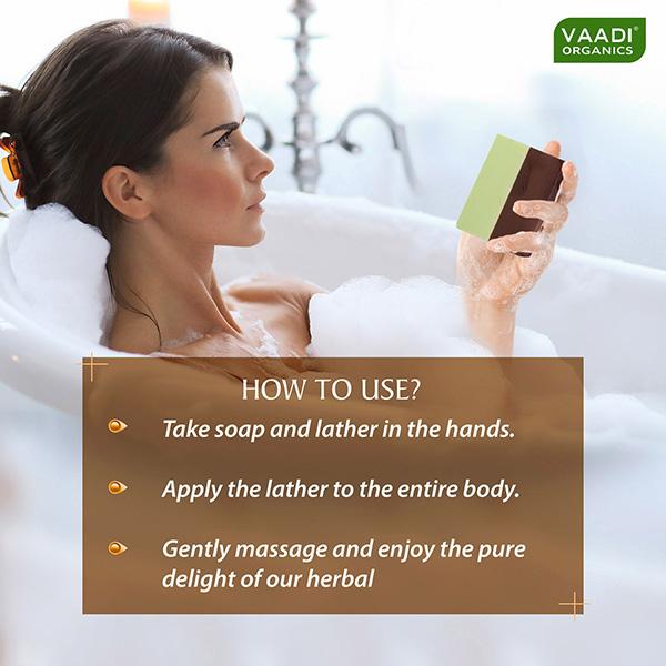 Vaadi Herbals Tempting Chocolate & Mint Soap - Deep Moisturising Therapy 75 gm - Soaps