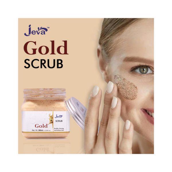 Jeva Gold Scrub for Healthy Glowing and Radiant Skin 380 ml - Scrubs & Exfoliants