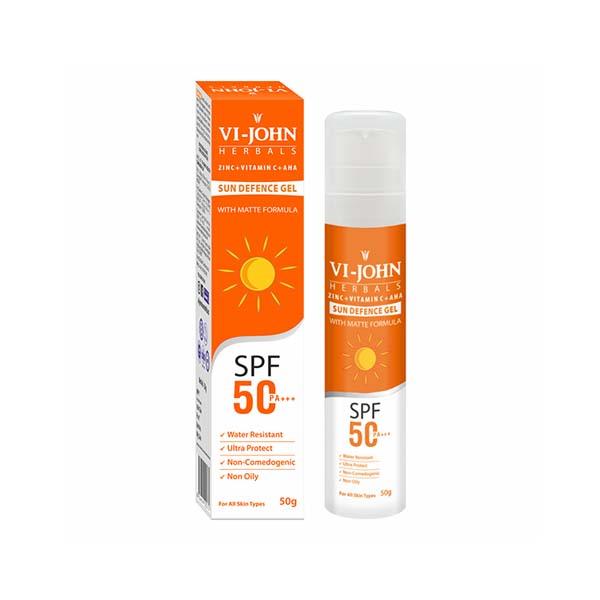 Netmeds | Vi-John Herbals Sun Defence Gel Spf 50 Pa+++ with Matte Formula 50 gm