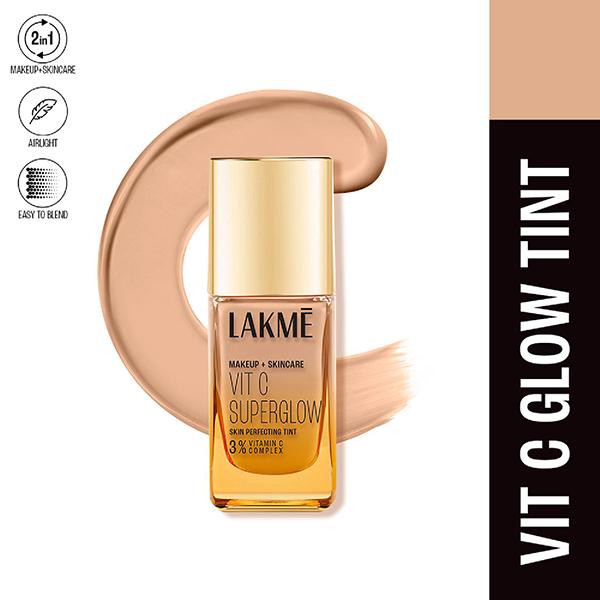 Netmeds | Lakme Makeup+Skincare Vitc Superglow Skin Perfecting Tint Neutral Nude N200 25 ml