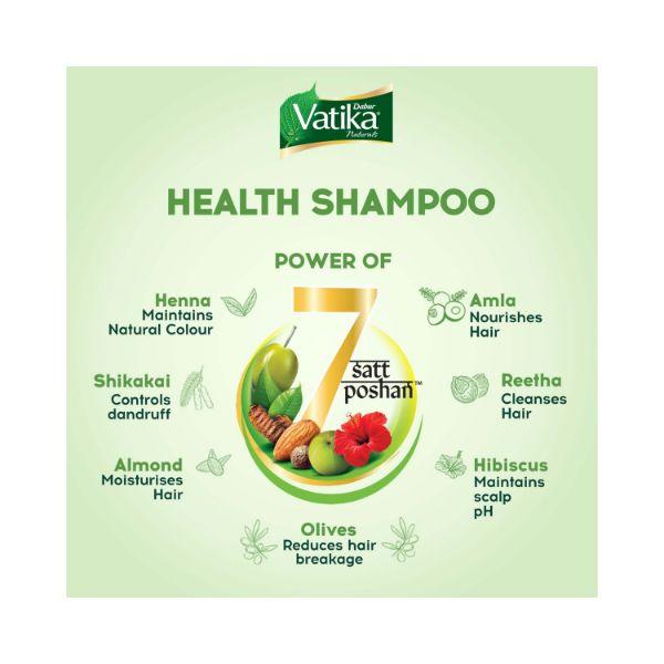 Dabur Vatika Health Hair Kit Vatika Health Shampoo -340ml with Vatika Health Conditioner - 180ml 2's - Shampoos
