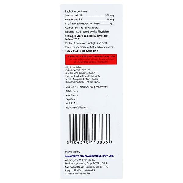 SUCRAZEST O Suspension 200ml - Ulcer/Reflux/Flatulence-Aaa