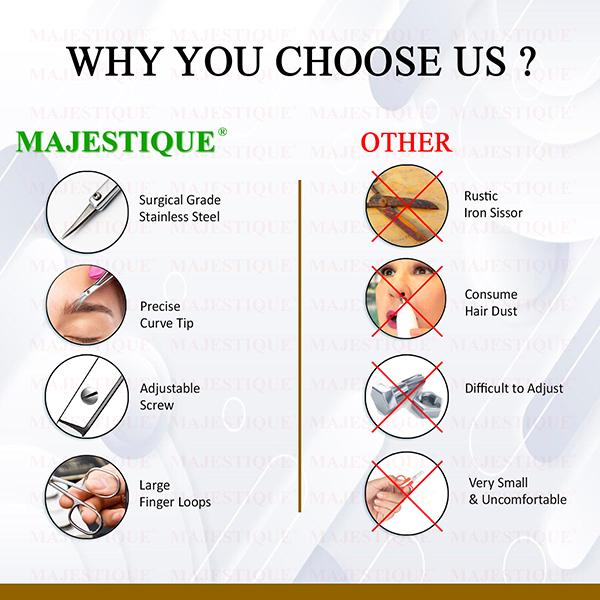 Majestique Hair Cutting Scissor Silver Scissors Are Designed and Made From the Highest Quality Stainless Steel FC43 1's - Others