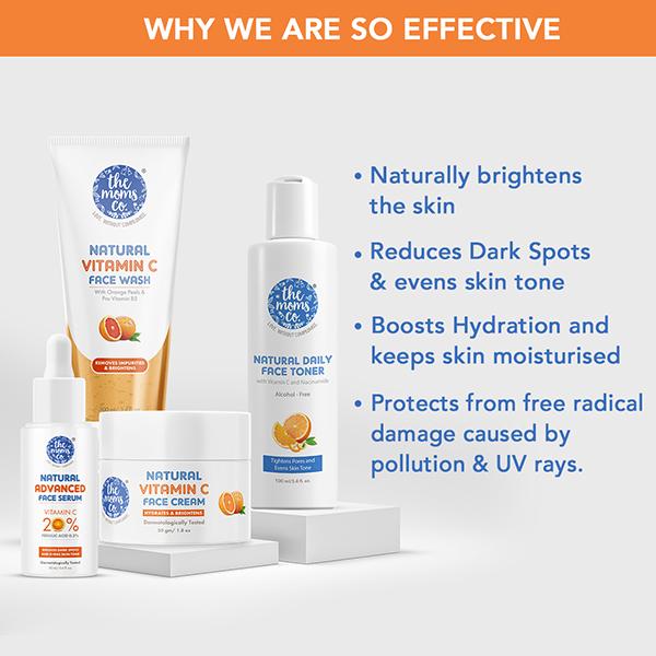 The Moms Co. Natural Advanced Vitamin C Complete Face Care Routine Kit 270 gm - Scrubs & Exfoliants