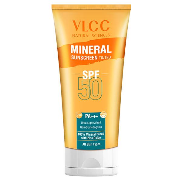 Netmeds | VLCC Mineral Sunscreen Tint SPF 50 Pa +++ All Skin Types 50gm