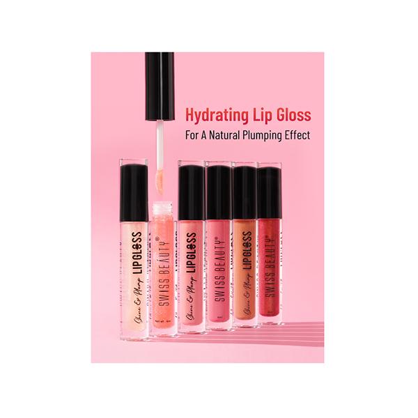 Swiss Beauty Shine and Plump Non - Sticky and Hydrating Lip Gloss, Shade - 04 4 gm - Lip Glosses