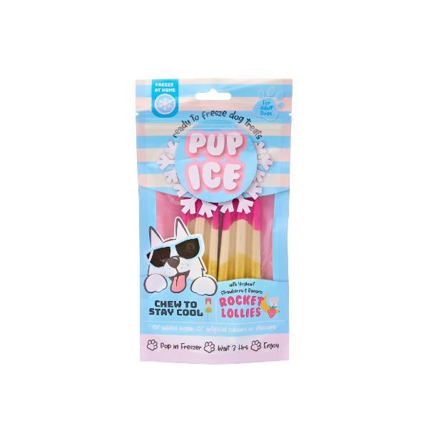 Netmeds | Pup Ice Rocket Lollies Yoghurt Strawberry & Banana Flavour 2's