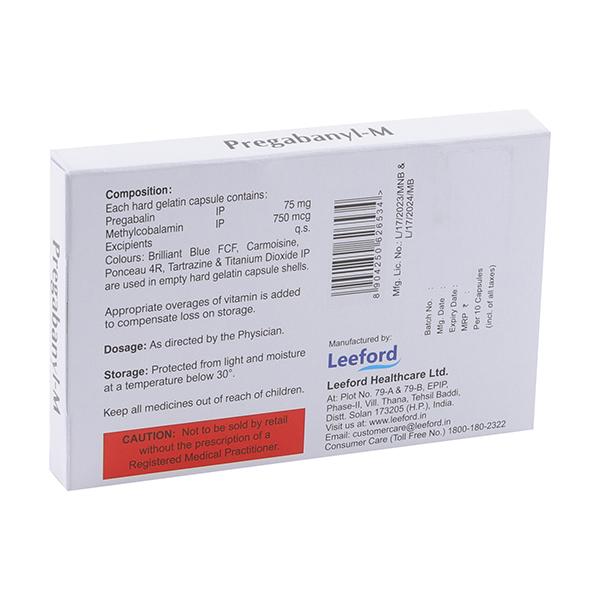 PREGABANYL M Capsule 10's - Neuropathic Pain-Dru