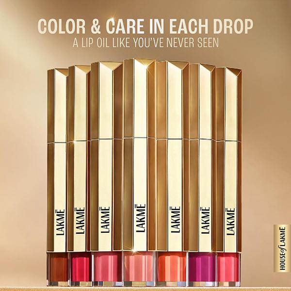 Lakme 9To5 Overtime Shine Tinted Lip Oil - Violet Vixen 5.3 ml - Lip Glosses