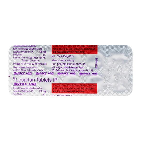 Repace 100mg Tablet 10'S - Hypertension-Ang