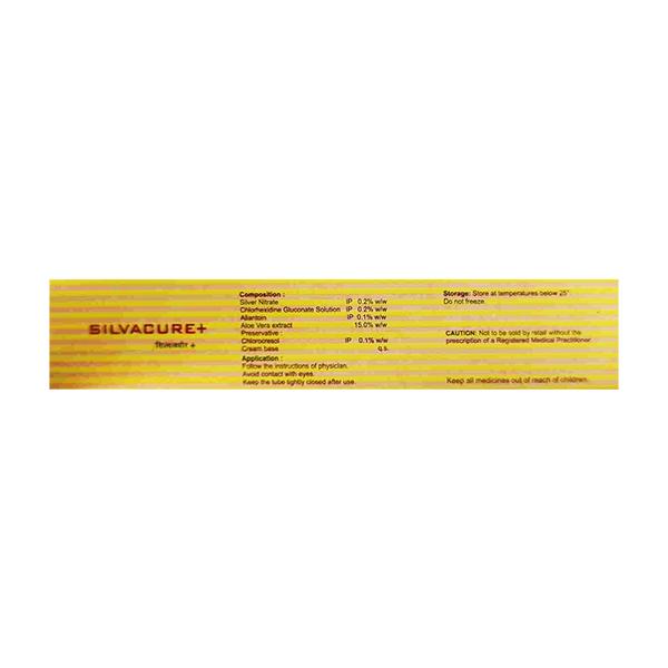 Silvacure Plus Cream 15gm - Skin Infections-Ski