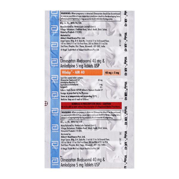 WINBP AM 40 Tablet 15's - Hypertension-Ang