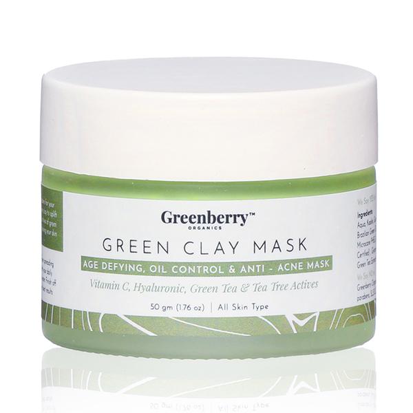 Greenberry Organics Green Clay Mask 50 gm - Face Creams