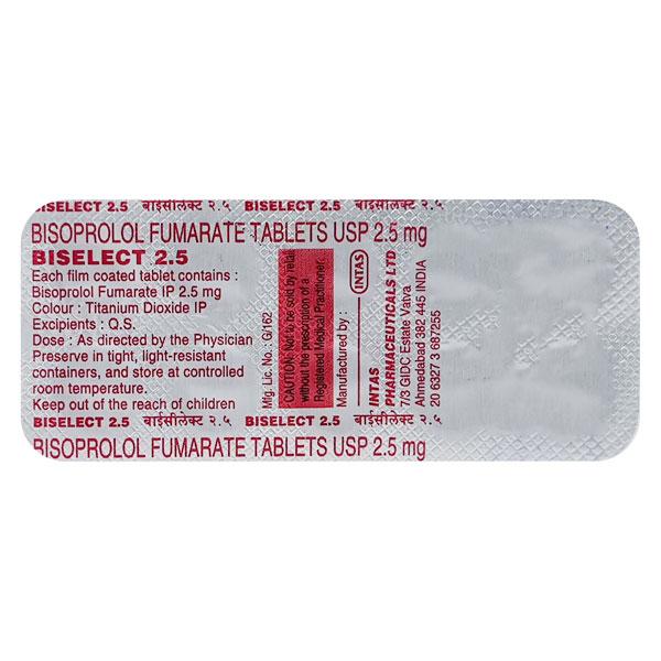 Biselect 2.5mg Tablet 10'S - Hypertension-Bet