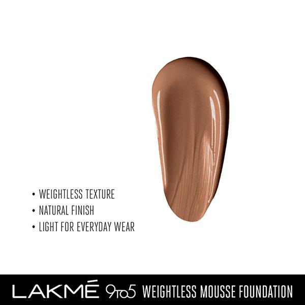 Lakme 9To5 Weightless Mousse Foundation Warm Mocha 25 Gm - Foundation