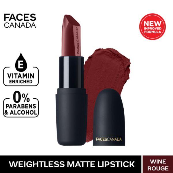 Netmeds | Facescanada Weightless Matte Finish Lipstick Wine Rouge 30 4.5 gm