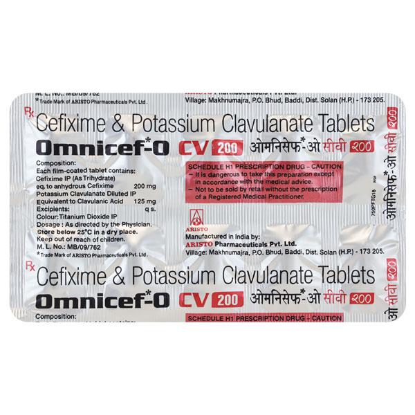 Omnicef O CV 200mg Tablet 10'S - Bacterial Infections-Cep