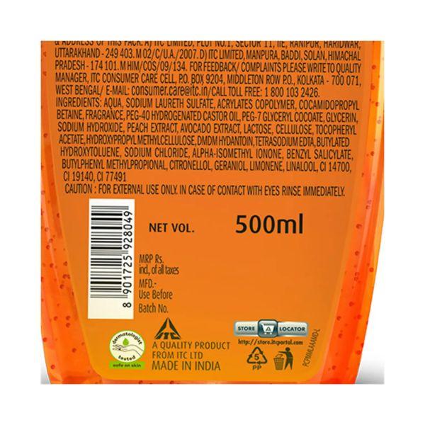 Fiama Shower Gel Peach & Avocado Body Wash with Skin Conditioners for Soft Moisturised Skin pump 500 ml - Shower Gels & Body Wash