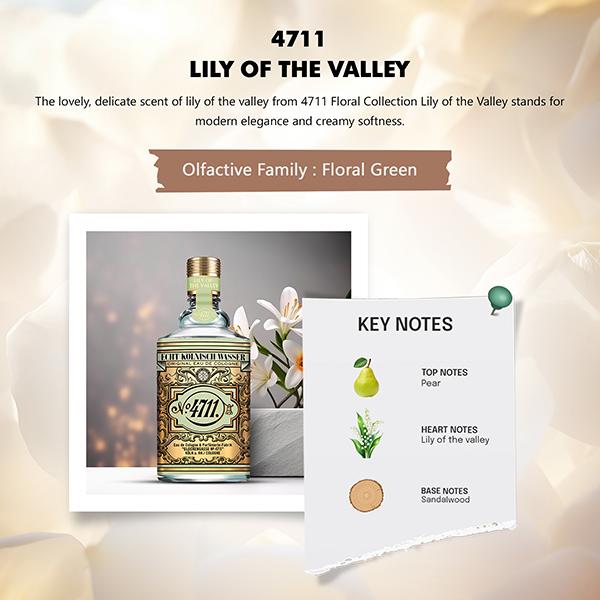4711 Floral Lily Valley Eau De Cologne Natural Spray 100 ml - Women Perfumes (Edt/Edp)