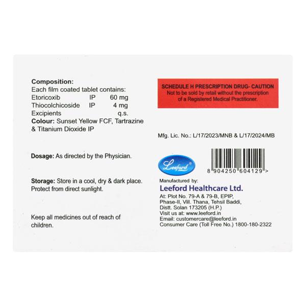 ETOFORD MR Tablet 10's - Pain relief-Nsa