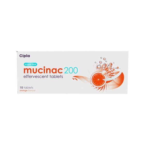 Mucinac 200mg Effervescent Tablet 10'S - Cough And Cold-Nas