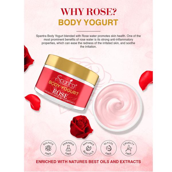 Spantra Rose Body Yogurt 250 ml - Lotions & Creams