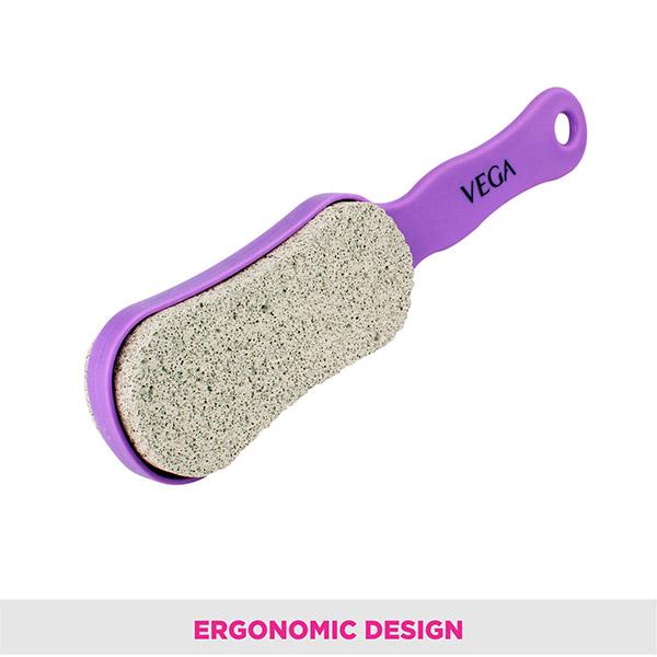 Vega 2 Side Pumice Stone with Handle (PD - 24) Color - Pink 1's - Manicure & Pedicure Kits