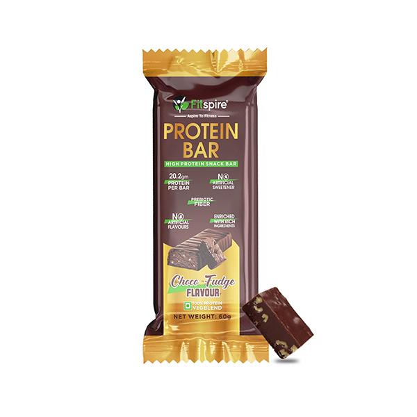 Netmeds | Fitspire Protein Bar Protein No Artificial Sweetener and Flavor Choco Fudge Flavor 60 gm
