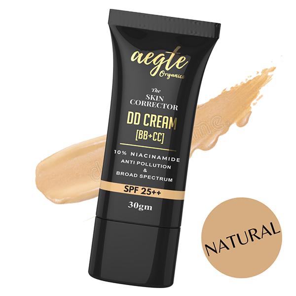 Netmeds | Aegte Organics Skin Corrector DD Cream (BB+CC) Broad Spectrum SPF 25++ (Natural) 30 gm