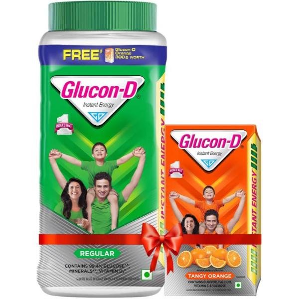 Netmeds | Glucon-D Instant Energy Powder - Regular (Jar) 1 kg (Free Glucon D Orange 300 g)
