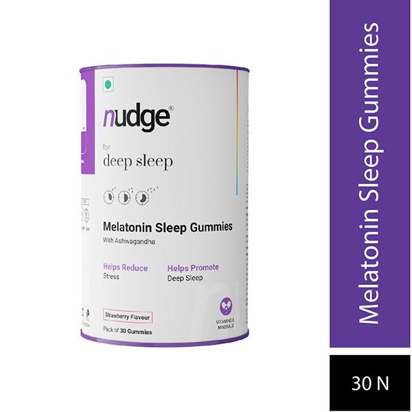 Nudge Wellness Melatonin Sleep Gummies for Deep Sleep with Melatonin & Ashwagandha 30 Gummies 30's - Mental Health